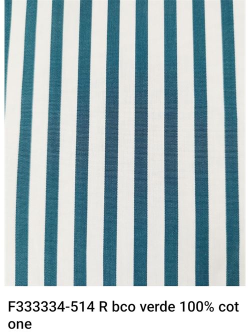 Tessuto cotone righe verdi e bianche Laboratorio Capri | RIGABIANCOVERDEVERDEBNCO